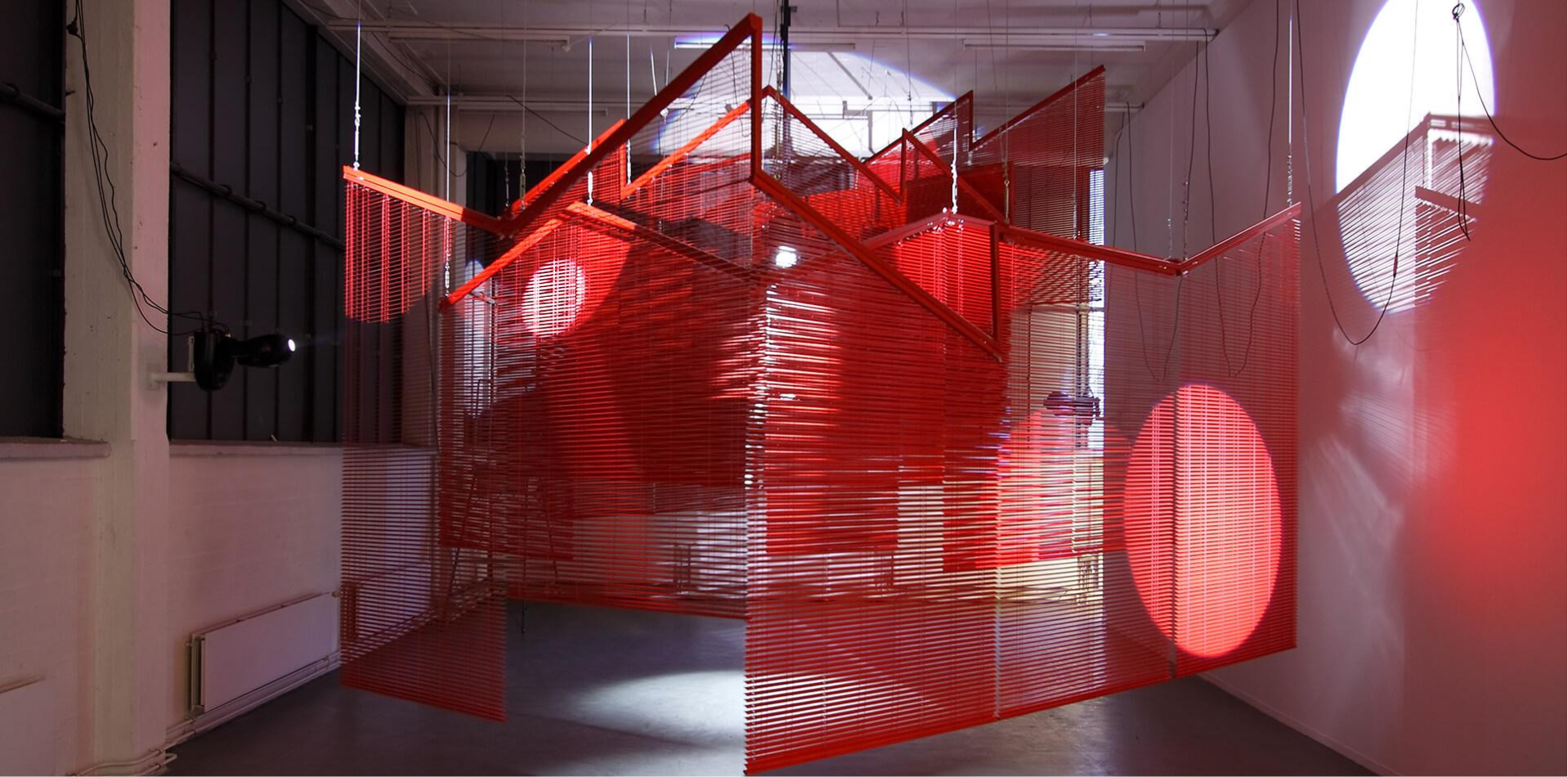 Haegue Yang’s Red Broken Mountainous Labyrinth,