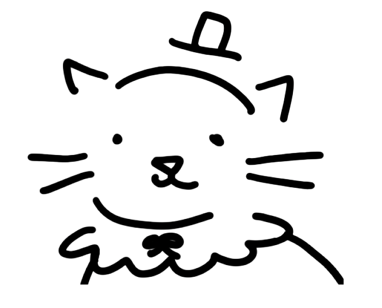 Black outline cat logo